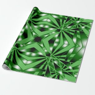 Groene kleurverloop gevulde perspectieftekening cadeaupapier