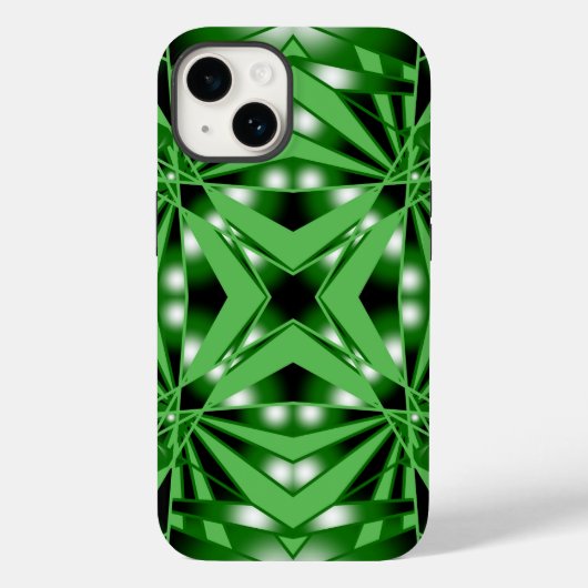 Groene kleurverloop gevulde perspectieftekening Case-Mate iPhone case (Achterkant)