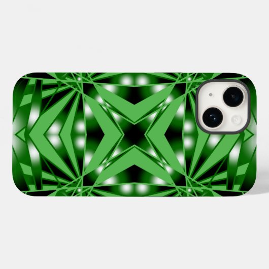 Groene kleurverloop gevulde perspectieftekening Case-Mate iPhone case (Achterkant (horizontaal))