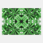 Groene kleurverloop gevulde perspectieftekening inpakpapier vel (Voorkant 3)