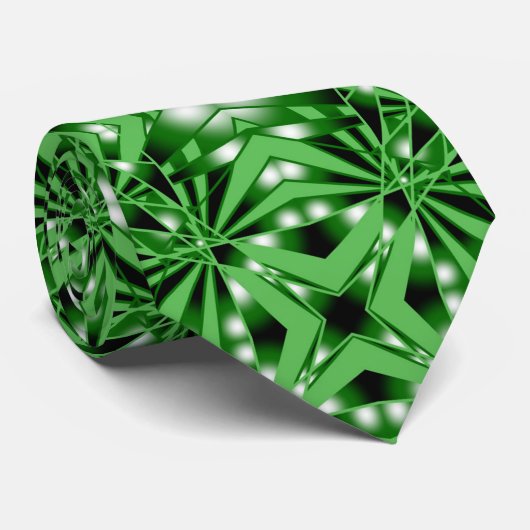 Groene kleurverloop gevulde perspectieftekening stropdas (Opgerold)