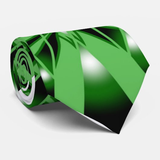 Groene kleurverloop gevulde perspectieftekening stropdas (Opgerold)