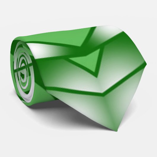 Groene kleurverloop gevulde perspectieftekening stropdas (Opgerold)