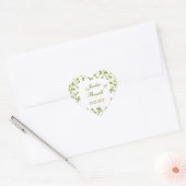 Groene klimop bladeren Bruiloft hart vormige Stick Hart Sticker (Envelop)