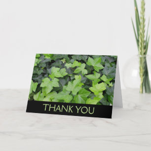 Groene klimop botanische print bedankkaart