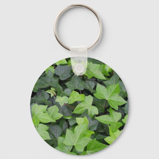 Groene klimop botanische print sleutelhanger (Voorkant)