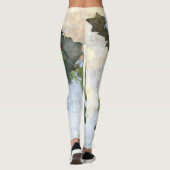 Groene klimop met rode bessen leggings (Achterkant)