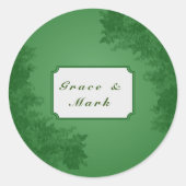 Groene klimop    ronde sticker (Voorkant)