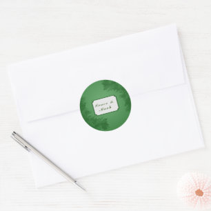 Groene klimop ronde sticker