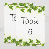 Groene klimop - Tafel nummers Kaart (Voorkant / Achterkant)