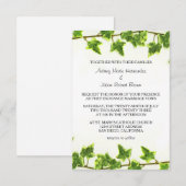 Groene Klimop - Trouwuitnodiging 3x5 Kaart (Voorkant / Achterkant)