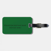 "Groene knop" Bagagelabel (Achterkant horizontaal)