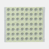 Groene knop op groen patroon fleece deken (Voorkant (Horizontaal))