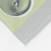 Groene knop op groen patroon fleece deken (Hoek)