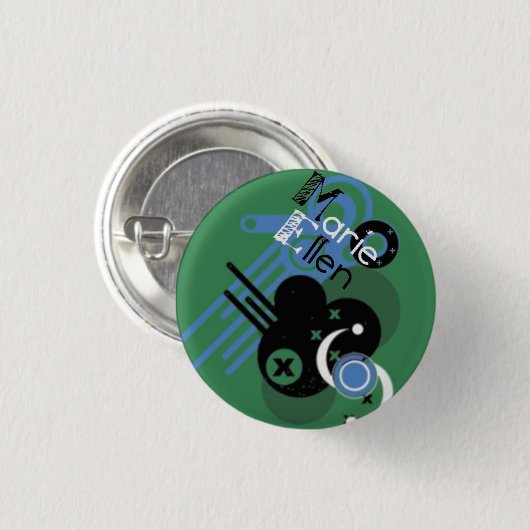 groene knop ronde button 3,2 cm (Voorkant /achterkant)