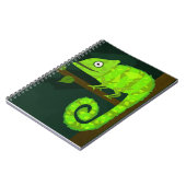 Groene knuffel kameleon notitieboek (Linkerzijde)