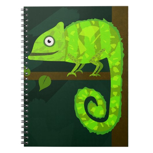 Groene knuffel kameleon notitieboek (Voorkant)