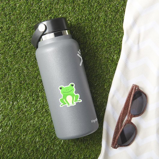 Groene Knuffel Kikker Sticker (HydroFlask Insitu)