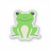 Groene Knuffel Kikker Sticker (Voorkant)