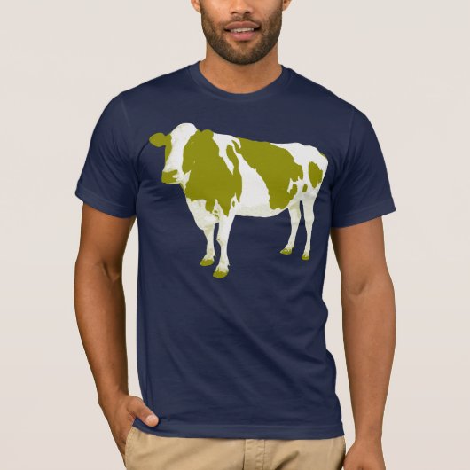 Groene koe nu t-shirt (Voorkant)