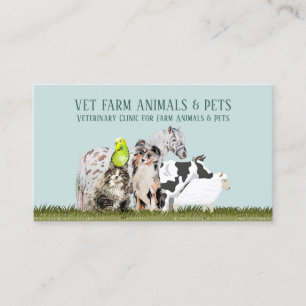 Groene Koe Schaap Hond Kat Vogel Dier Thuis Huisdi Visitekaartje