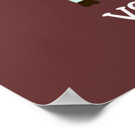 Groene Koe - Vegetarisch Poster (Hoek)