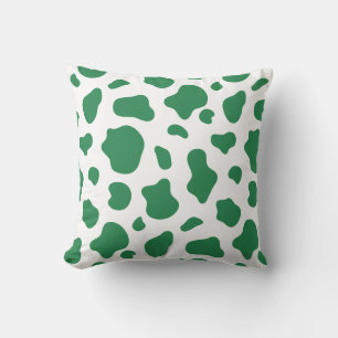 Groene koeienprint decoratieve kussen