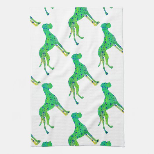 groene koele Francy Dogge Theedoek (Verticaal)