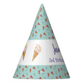 Groene Koele Ice Cream Kegeljongens Verjaardag Feesthoedjes (Links)