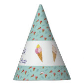 Groene Koele Ice Cream Kegeljongens Verjaardag Feesthoedjes (Rechts)