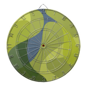 Groene, koele, trendy, moderne golvende organische dartbord
