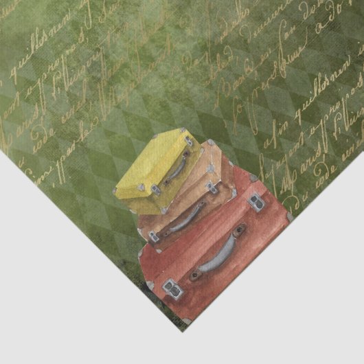  groene koffers en loskoppeling van bril tissuepapier (Detail)