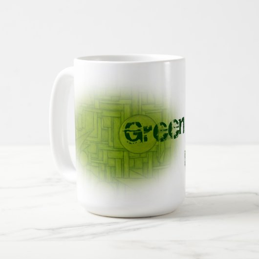 Groene koffie-Mok! Koffiemok (Voorkant links)