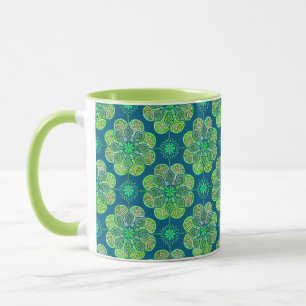 Groene Koffie Mok met tegel Design
