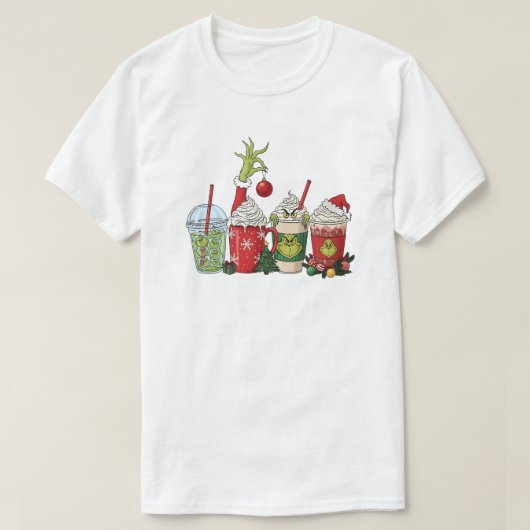 Groene koffiedrank t-shirt (Design voorkant)