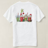 Groene koffiedrank t-shirt (Design achterkant)
