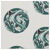 Groene Koi Stof (Close Up)