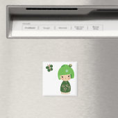 Groene Kokeshi Triplet Magnet (Insitu (Vaatwasser))