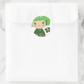 Groene Kokeshi Triplet Sticker (Tas)