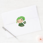 Groene Kokeshi Triplet Sticker (Envelop)