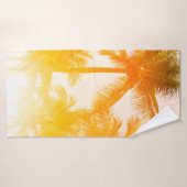 Groene kokokosbomen badhanddoek (Badhanddoek)