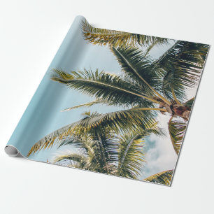 Groene kokokosbomen cadeaupapier