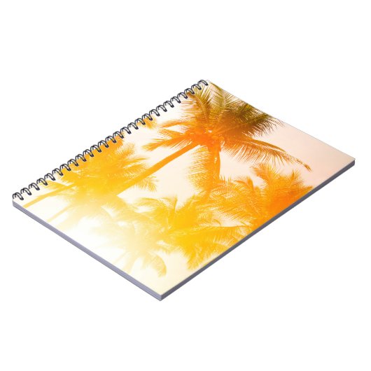 Groene kokokosbomen notitieboek (Linkerzijde)