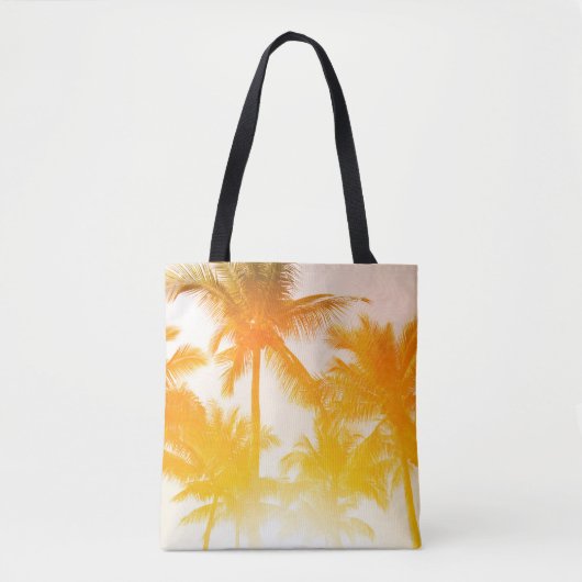 Groene kokokosbomen tote bag (Voorkant)
