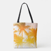 Groene kokokosbomen tote bag (Achterkant)
