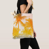 Groene kokokosbomen tote bag (Dichtbij)