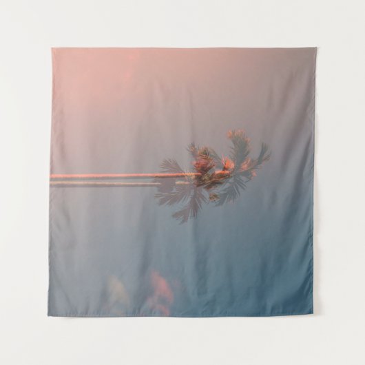 Groene kokokosboom wandkleed (Voorkant (horizontaal))