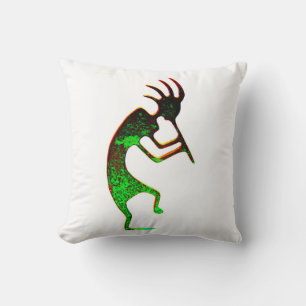 groene kokopelli - kussen