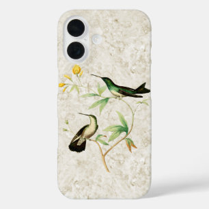  groene kolibrie gele bloemen iPhone 16 hoesje