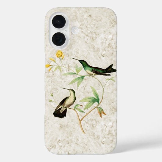  groene kolibrie gele bloemen Case-Mate iPhone case (Achterkant)